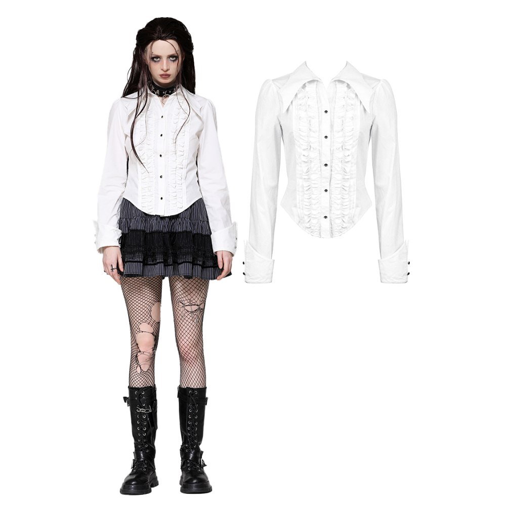 Dark in Love - Gothic Demon Blouse - Wit